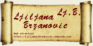 Ljiljana Brzanović vizit kartica